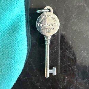 Return To Tiffany & Co. Silver Circle Key 1.5" Pendant